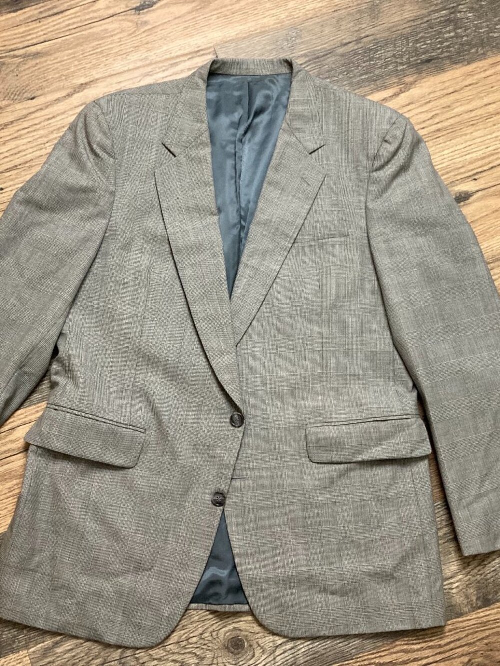Vintage MW Sports All Virgin Wool Men's Gray Dress Blazer Coat Sz 44L Men’s XL